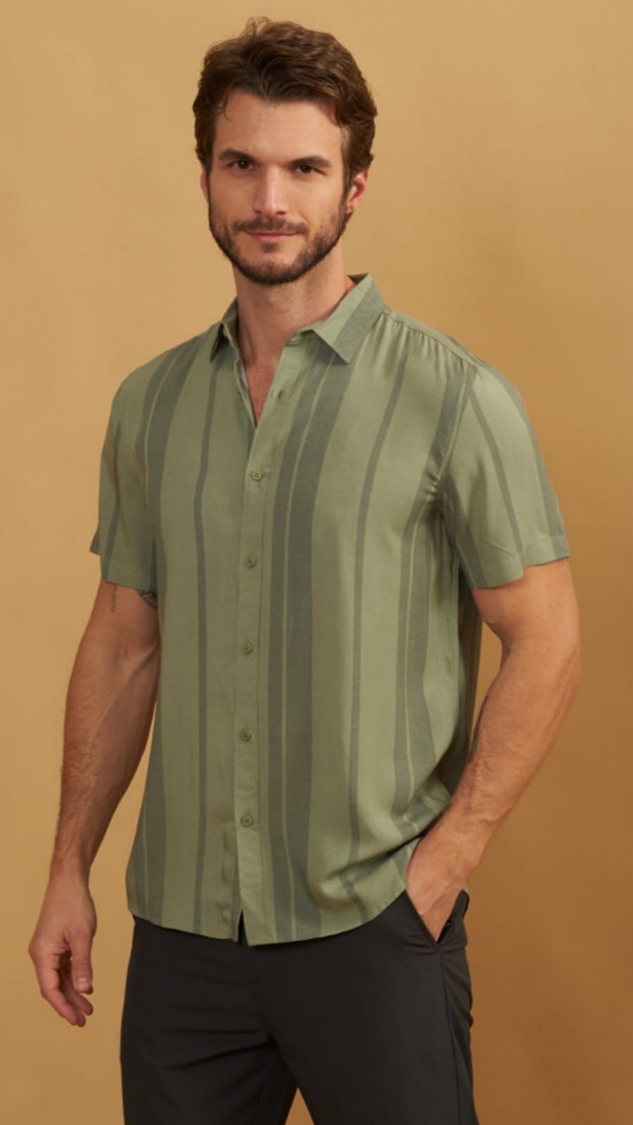 camisa praieira listrada