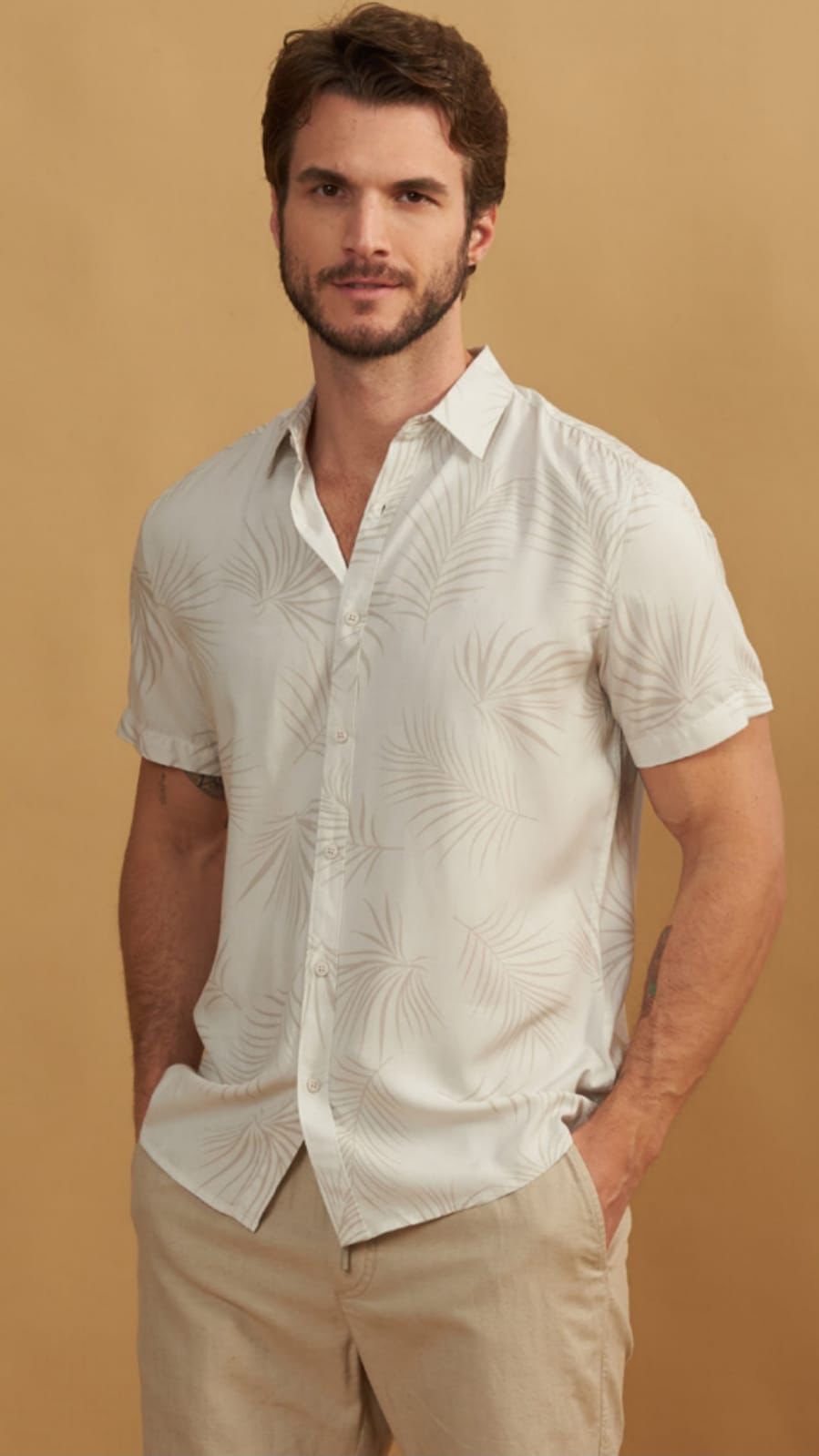 camisa praieira florida